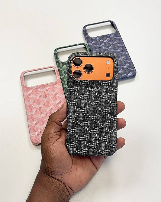 Goyard Leather-Feel Fabric Case