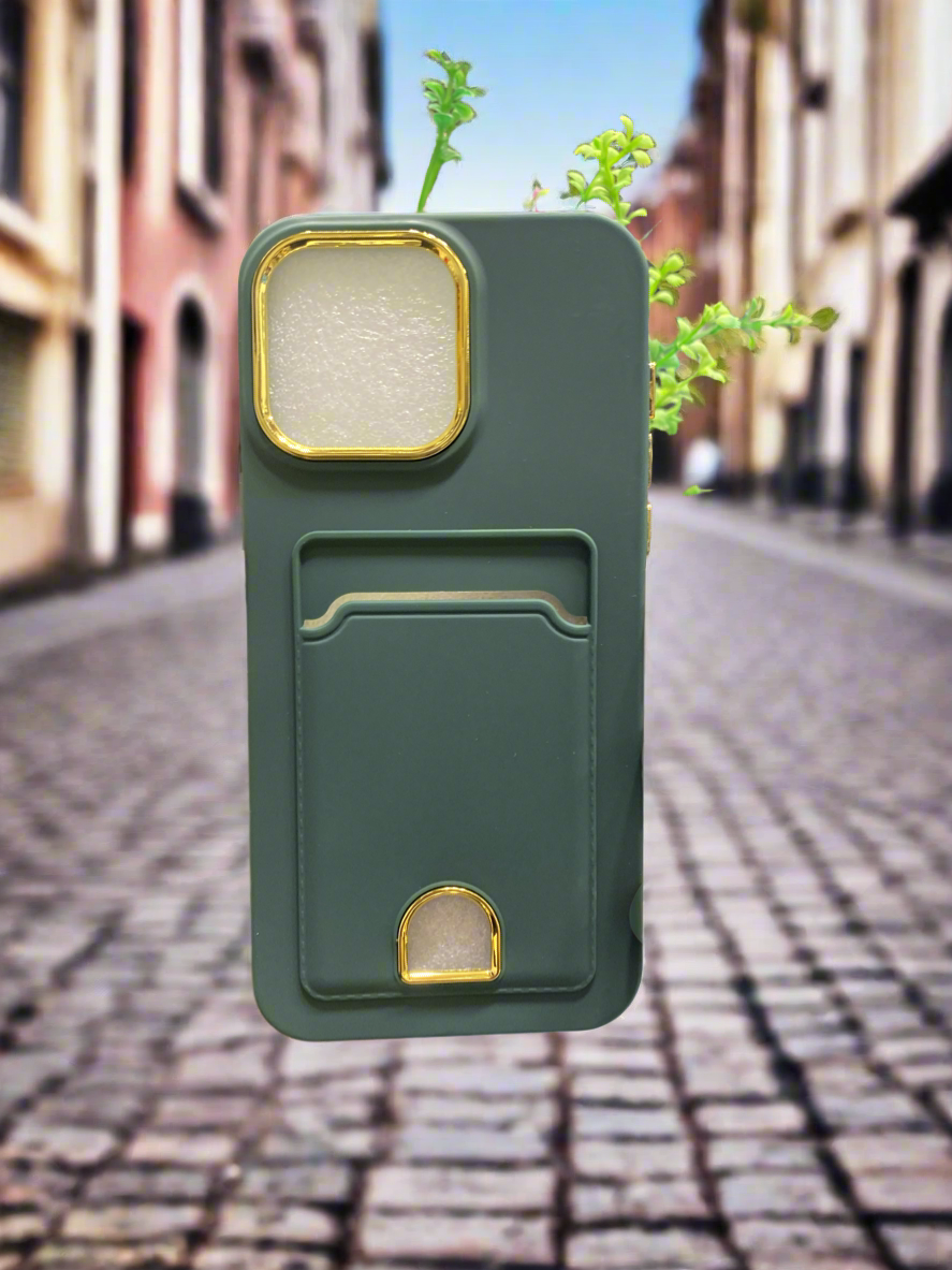 Luxury CARD POCKET CASE for 15promax (Sale Price)