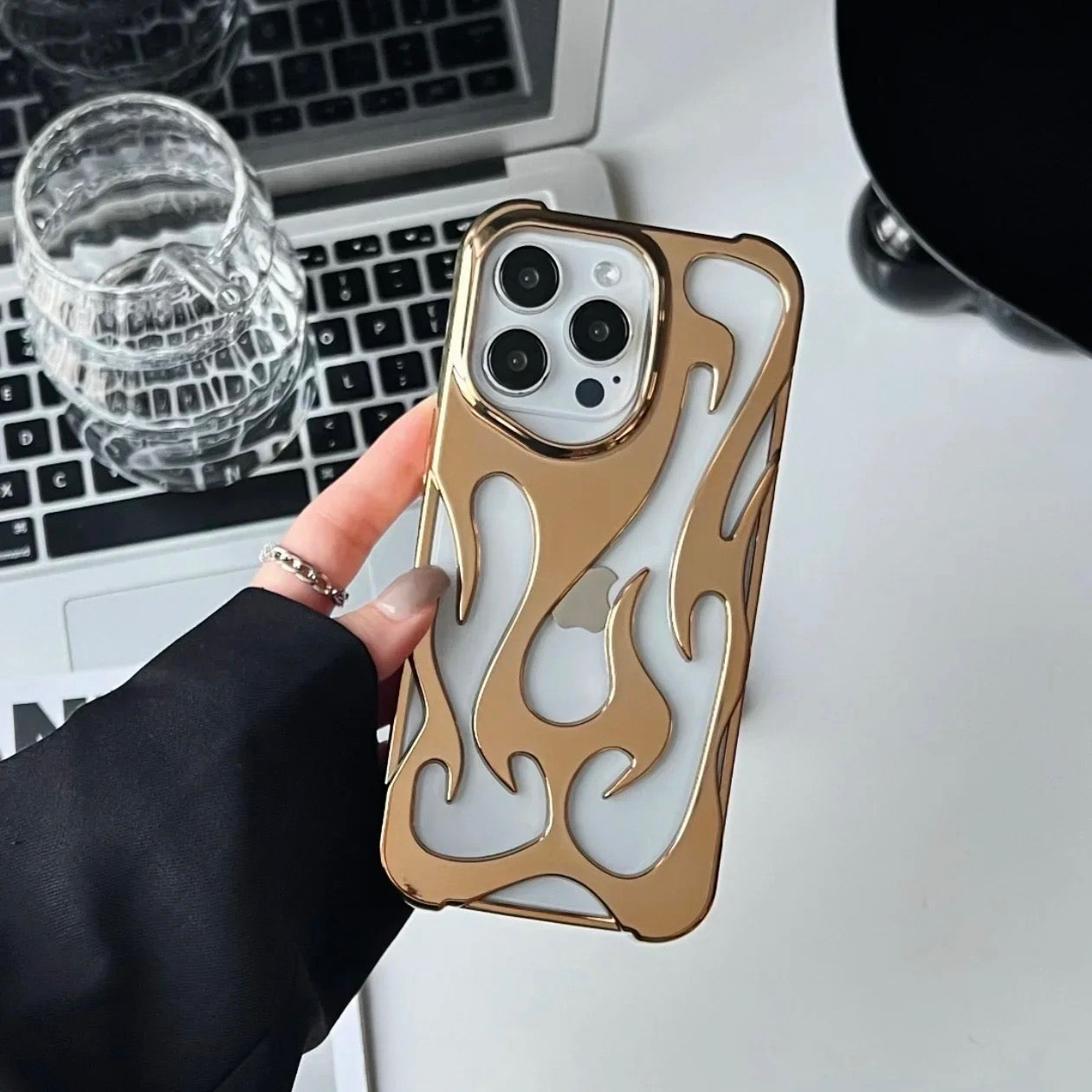 Premium Shine Flame π₯ Case