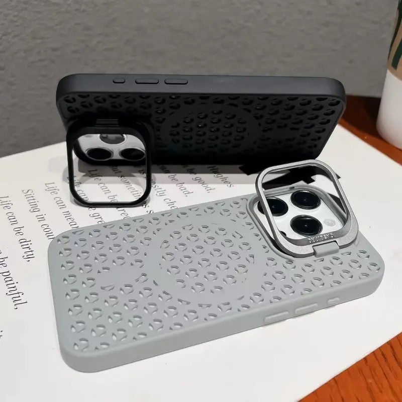 MAGNETIC MESH COOLING SHELL WITH CAMERA STAND