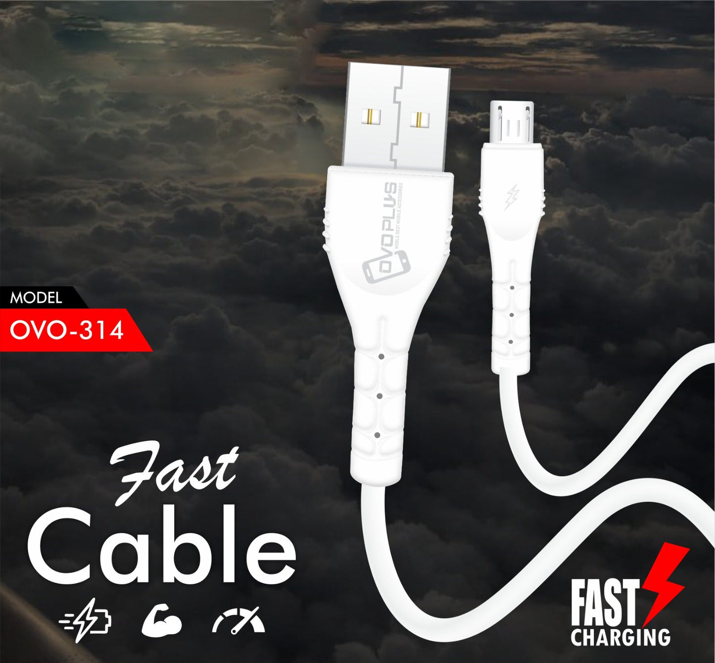 OVO Original Fast Charging Cable for Andoid / iPhone / Type-C