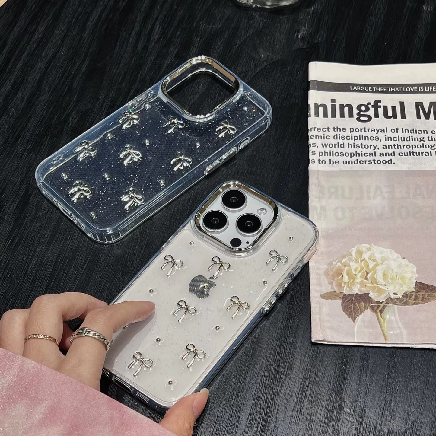 New Premium Bow 🎀 Glitter Case