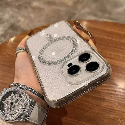 Luxury Glitter Bling Magsafe Hard Ultra-Clear Case (AntiYellow)