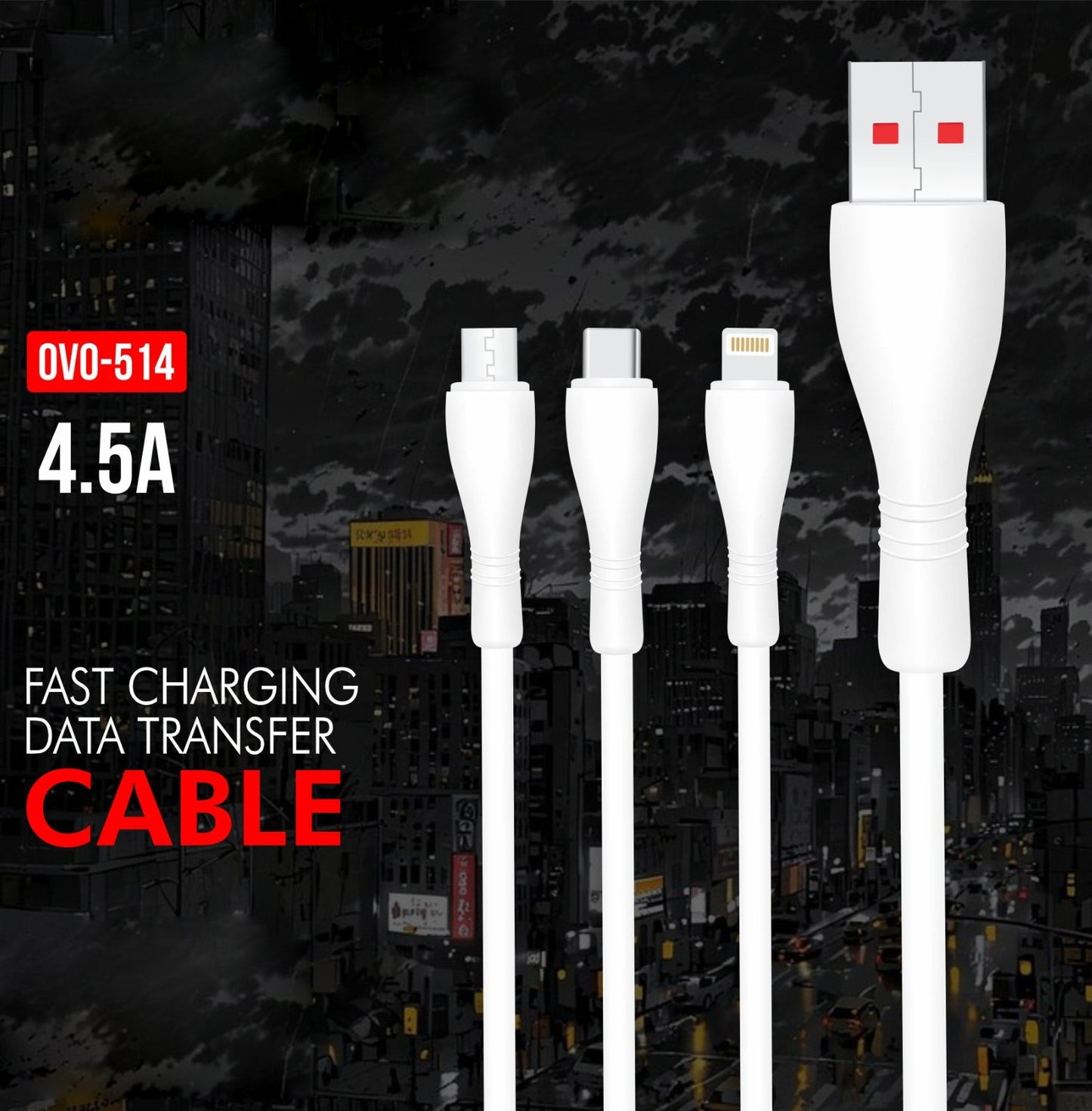 OVO Original Fast Charging Cable for Andoid / iPhone / Type-C