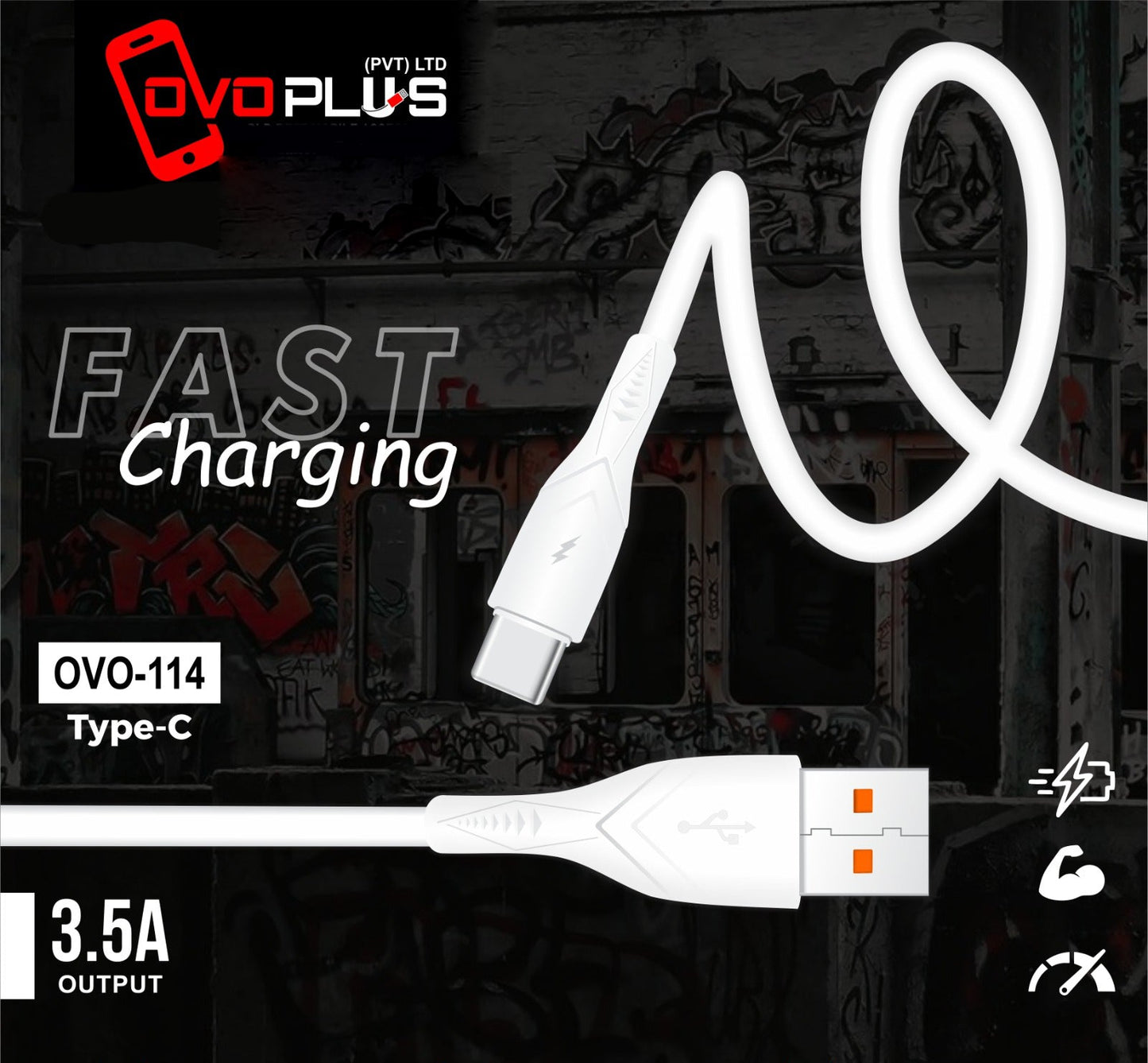 OVO Original Fast Charging Cable for Andoid / iPhone / Type-C