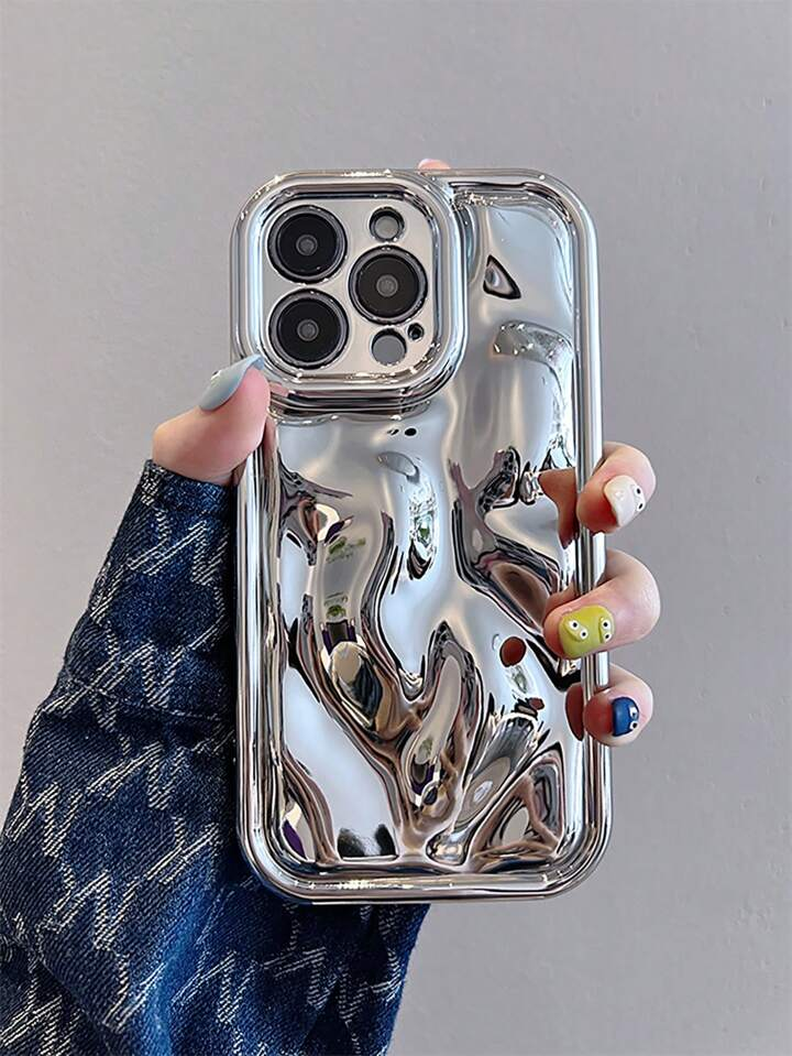 🪐Silver Glossy Meteorite Laser Case