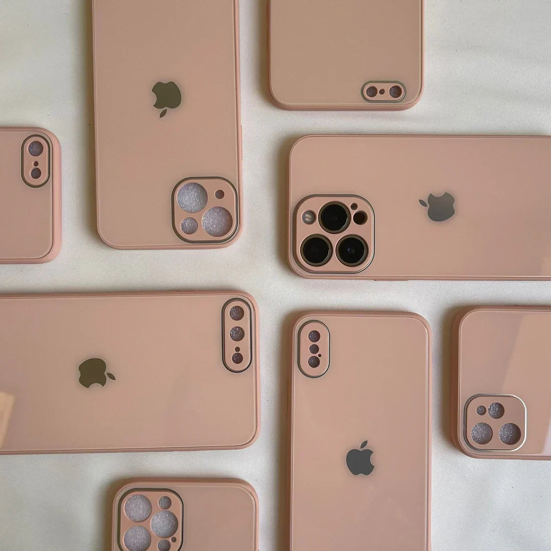 SandPink Glass Case with logo