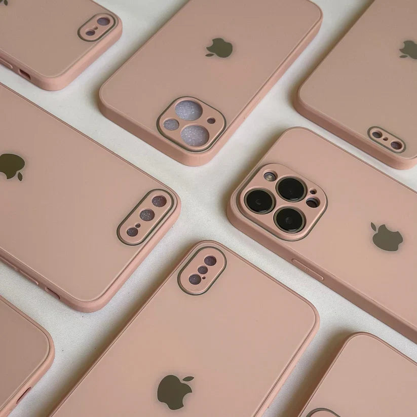 SandPink Glass Case with logo