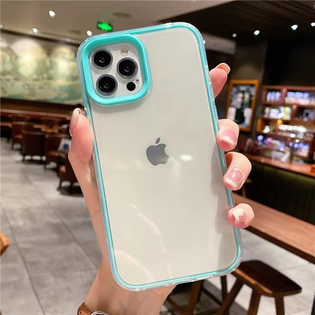 12 promax - Transparent Shockproof Phone Case