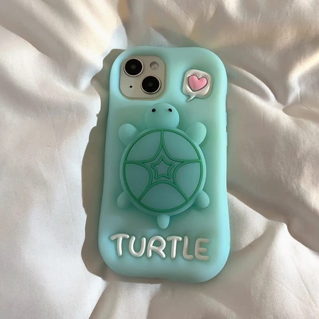 Trendy luminous turtle holder case (without chain)