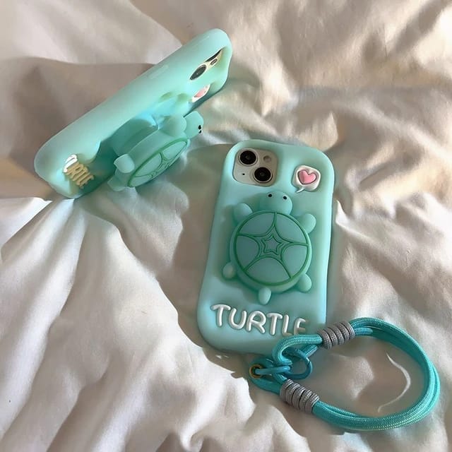 Trendy luminous turtle holder case (without chain)