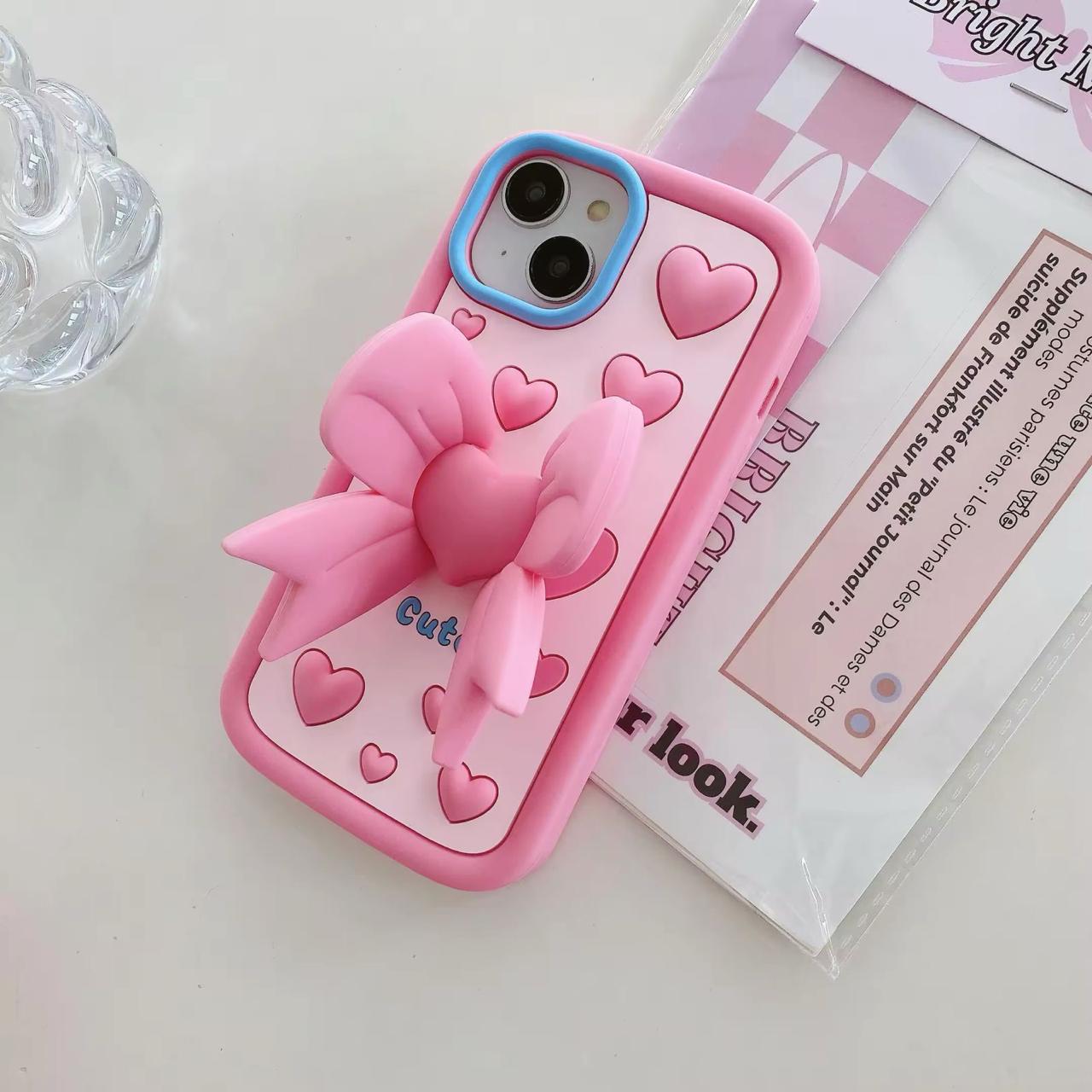 New 3D Cartoon Design Pop-Holder Case For iPhone