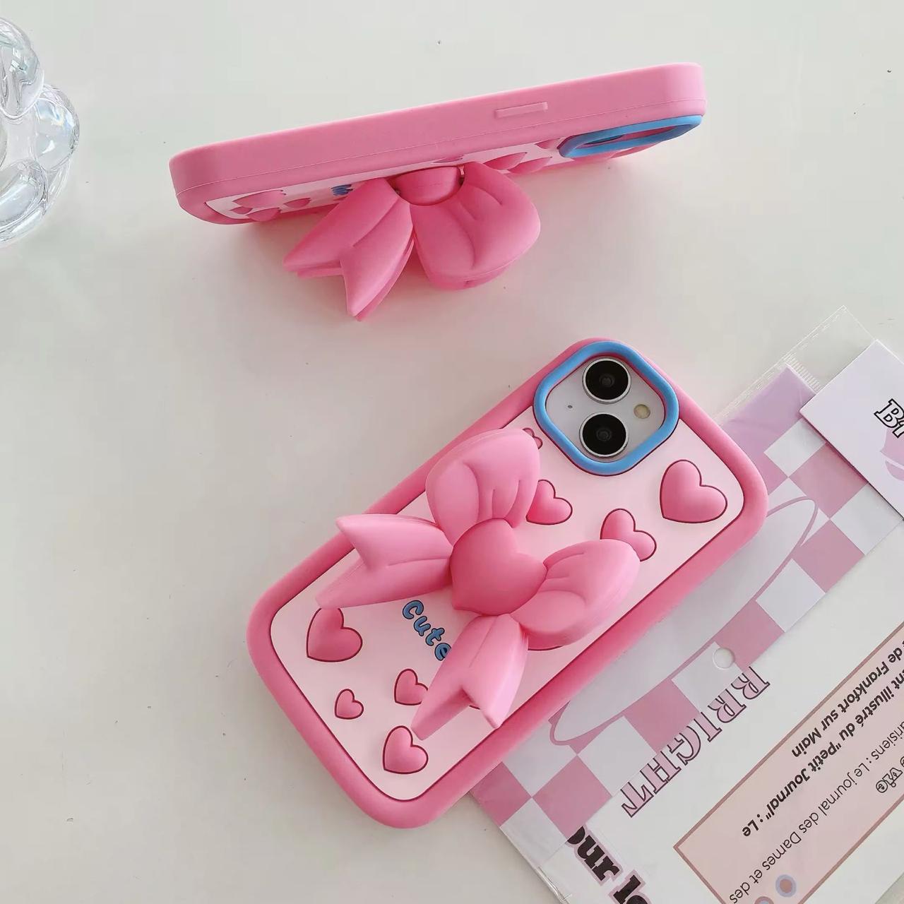New 3D Cartoon Design Pop-Holder Case For iPhone