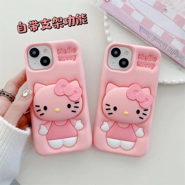 New 3D Cartoon Design Pop-Holder Case For iPhone
