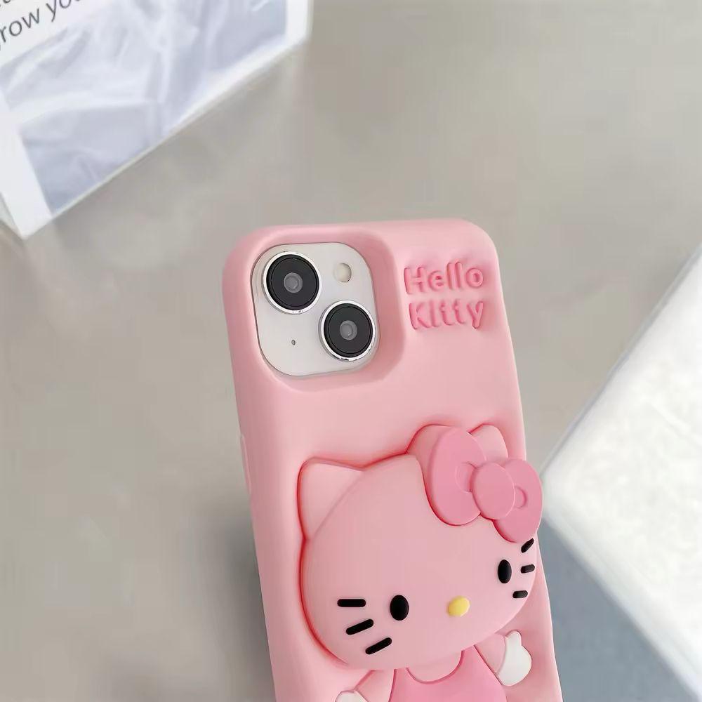 New 3D Cartoon Design Pop-Holder Case For iPhone