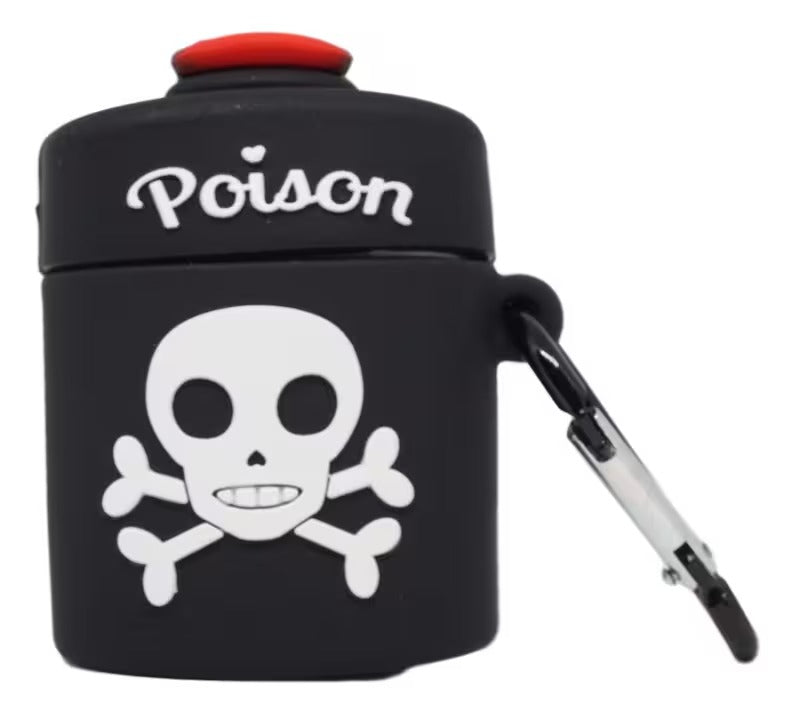 Black skull and bone poison AirPod 2 case