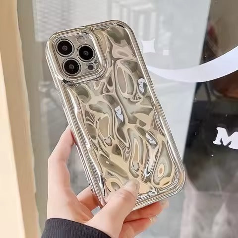 🪐Silver Glossy Meteorite Laser Case