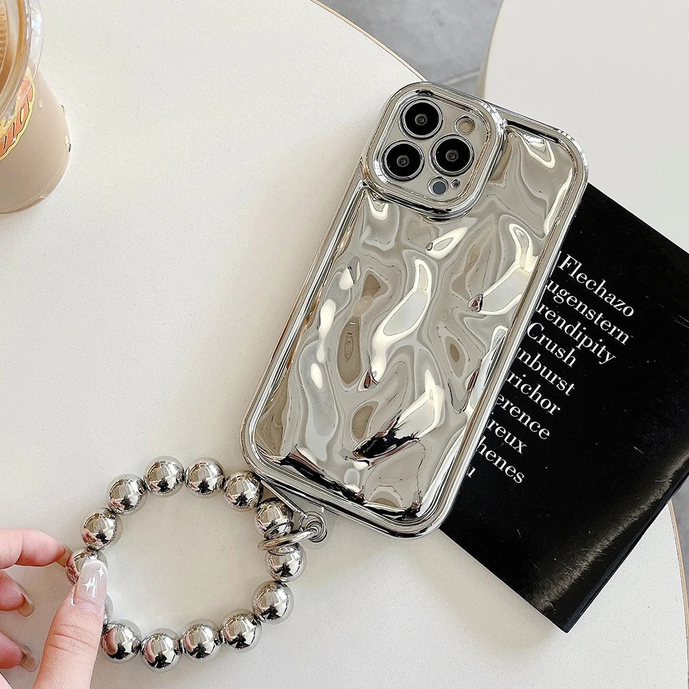 🪐Silver Glossy Meteorite Laser Case