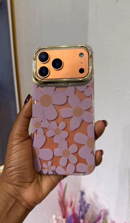 Gold Heart Floral Case