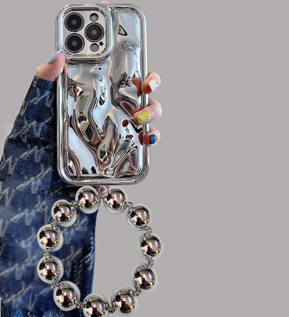 🪐Silver Glossy Meteorite Laser Case