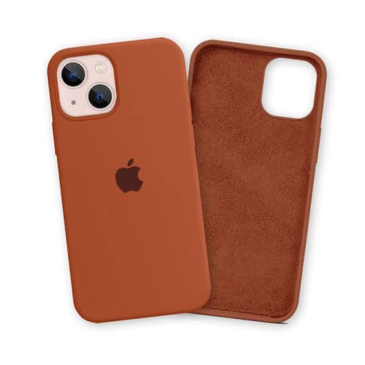 (Choco Brown) iPhone Premium Quality Silicone Case with micro fiber padding inside super soft silky touch