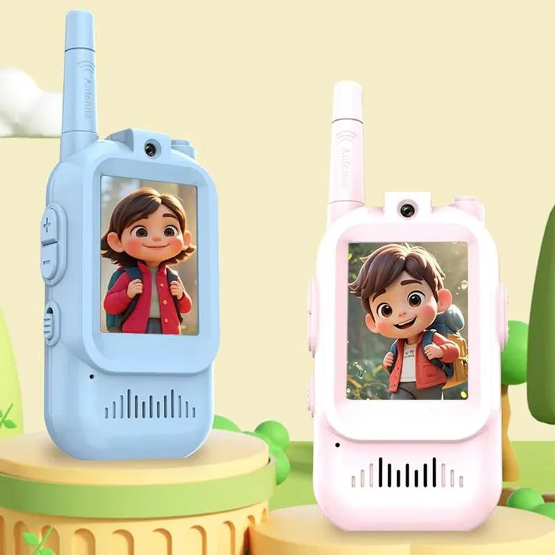 2Pcs Rechargeable Kids Video Walkie Talkie