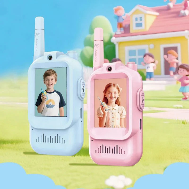 2Pcs Rechargeable Kids Video Walkie Talkie