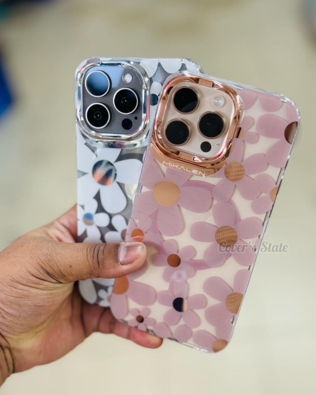 Gold Heart Floral Case