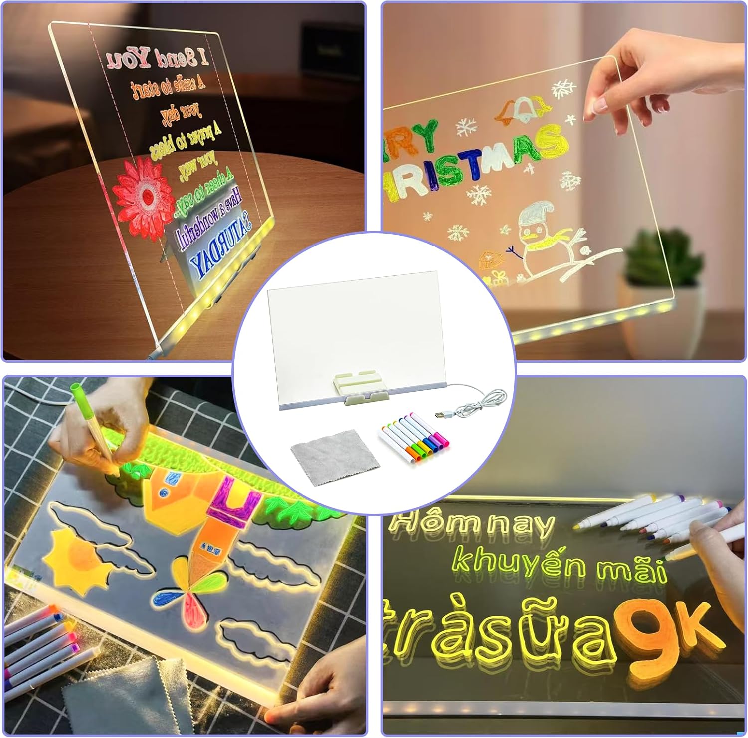 LED Acrylic Illuminated Magic Board With 7 Color