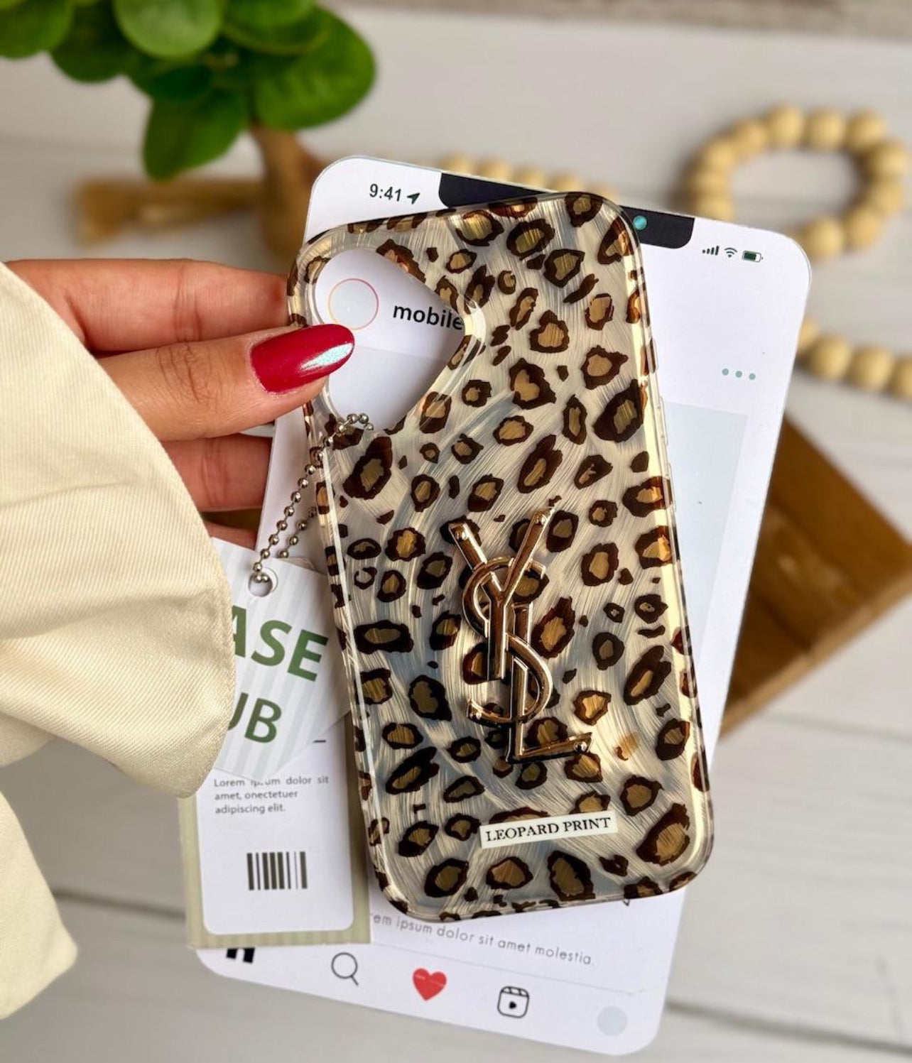 Leopard YSL Branded Case
