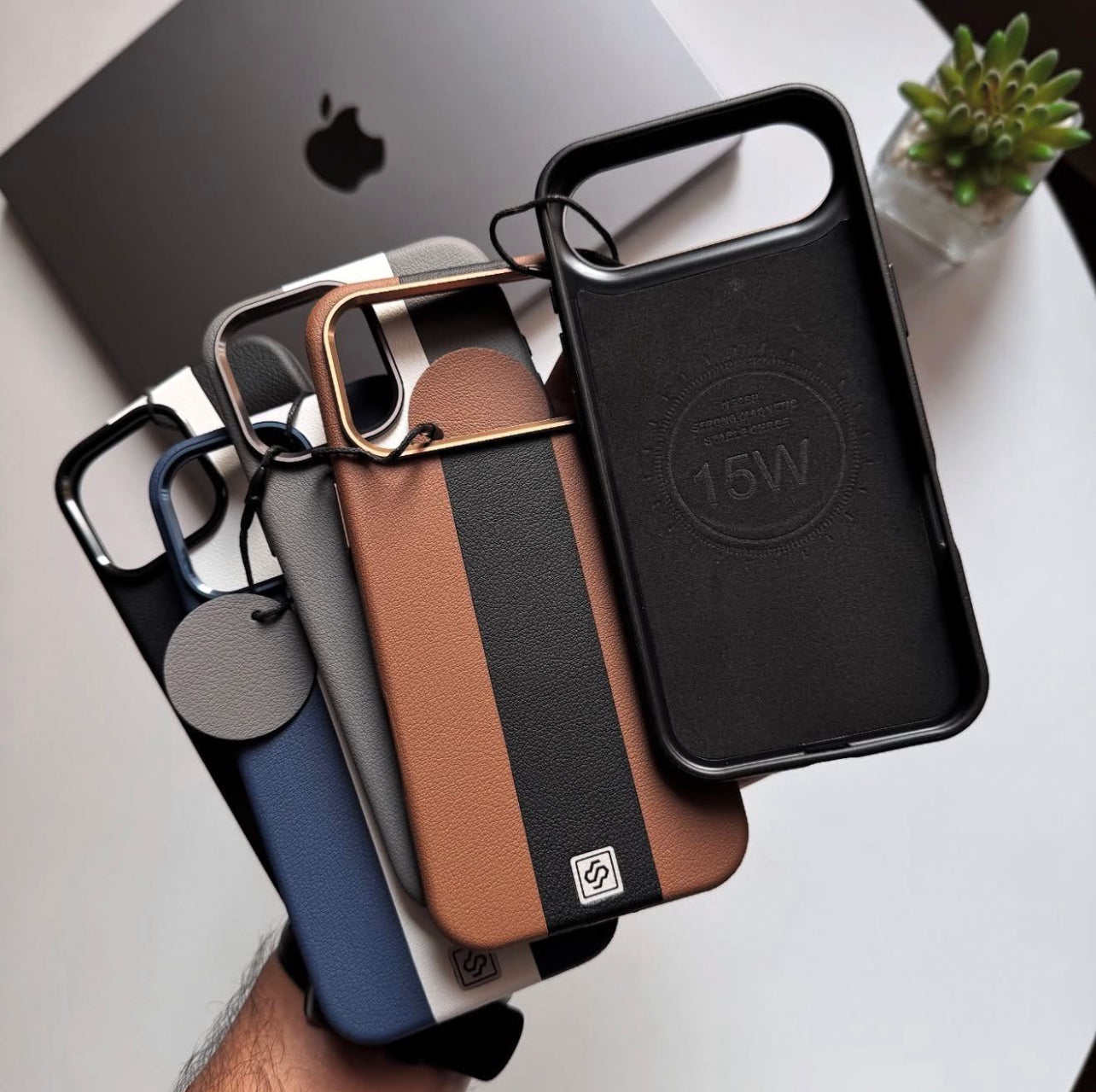 Souvette Dual Shade MagSafe Leather Case