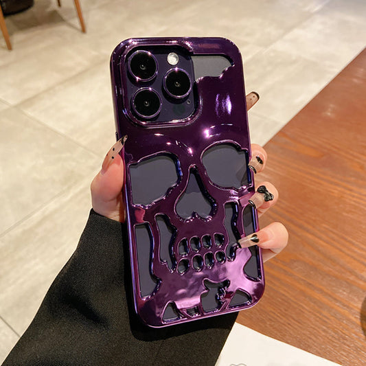 "Unearthed Elegance: Skull-Themed Phone Cases for the Bold and Stylish" Deep Purple