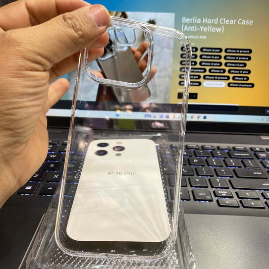 Original Berlia Anti-Yellow Crystal Clear Shockproof Sleek Protective Case