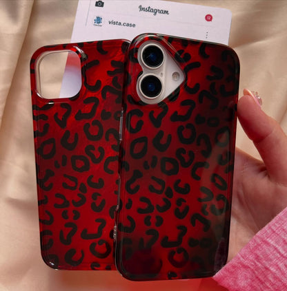 New Leopard print Ruby & Gold Case