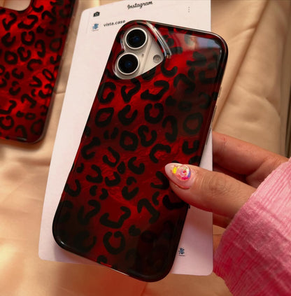 New Leopard print Ruby & Gold Case