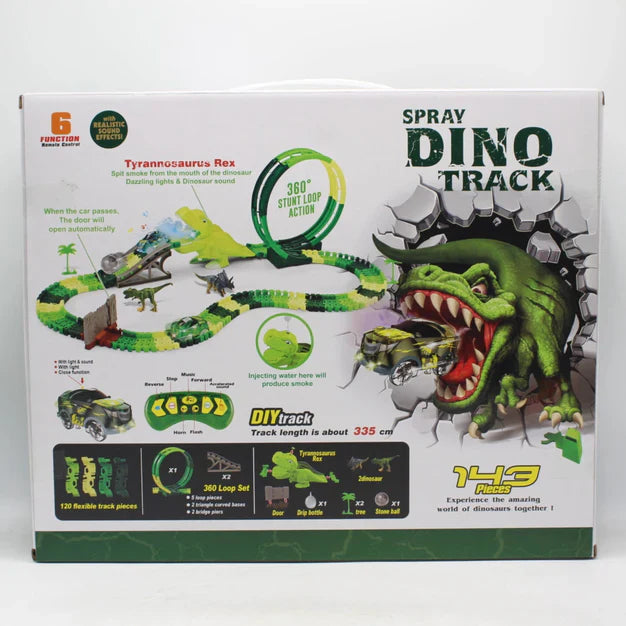 143 Pcs Remote Control Dino Spray Track Set