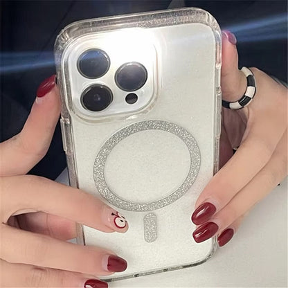 Luxury Glitter Bling Magsafe Hard Ultra-Clear Case (AntiYellow)