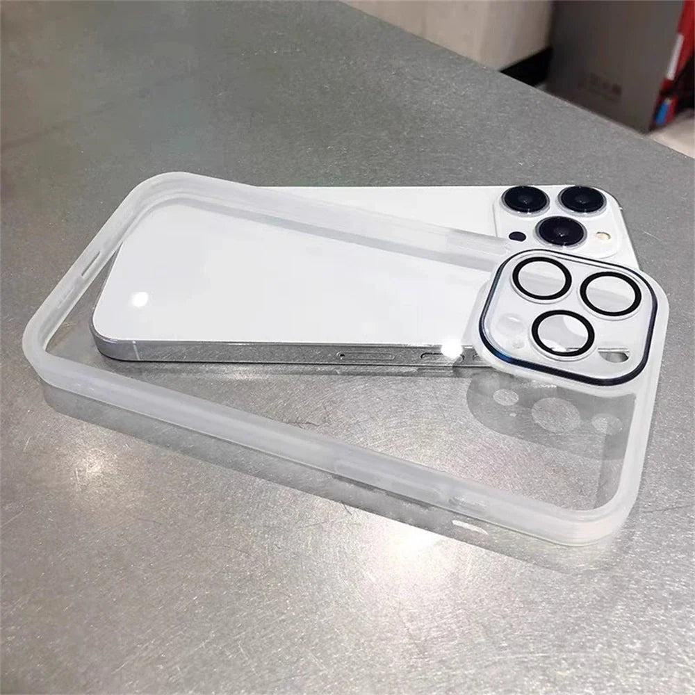 Premium Camera Lens Protection Silicone Case for iPhone