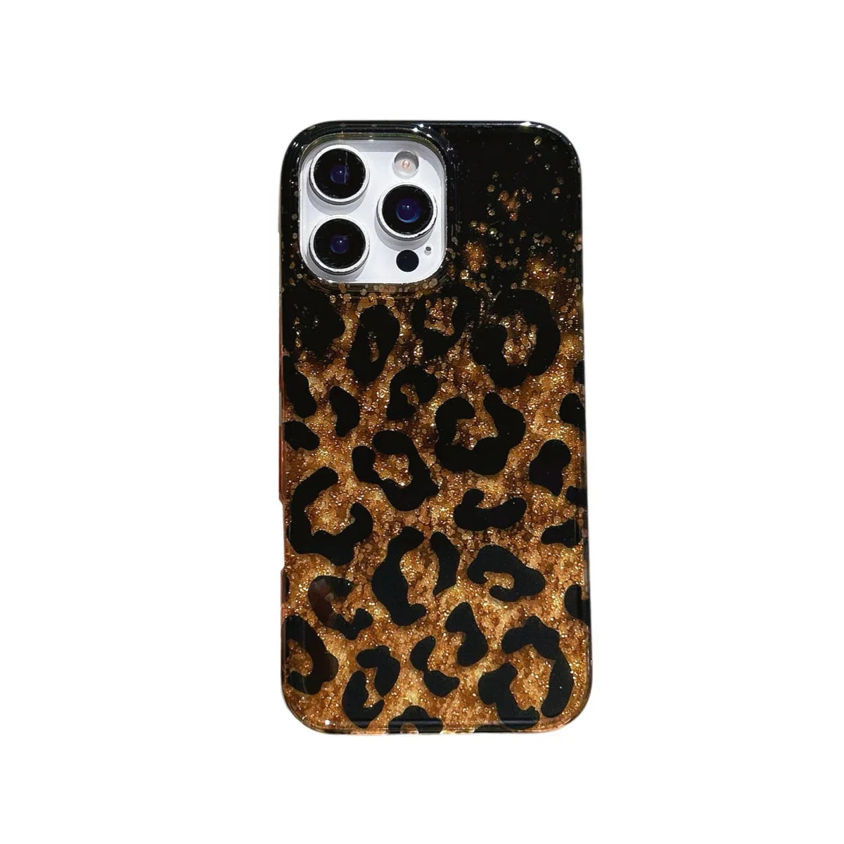 Golden Glitter Cheetah Case