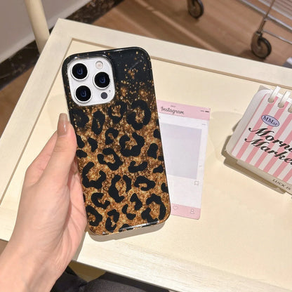 Golden Glitter Cheetah Case