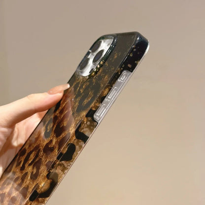 Golden Glitter Cheetah Case