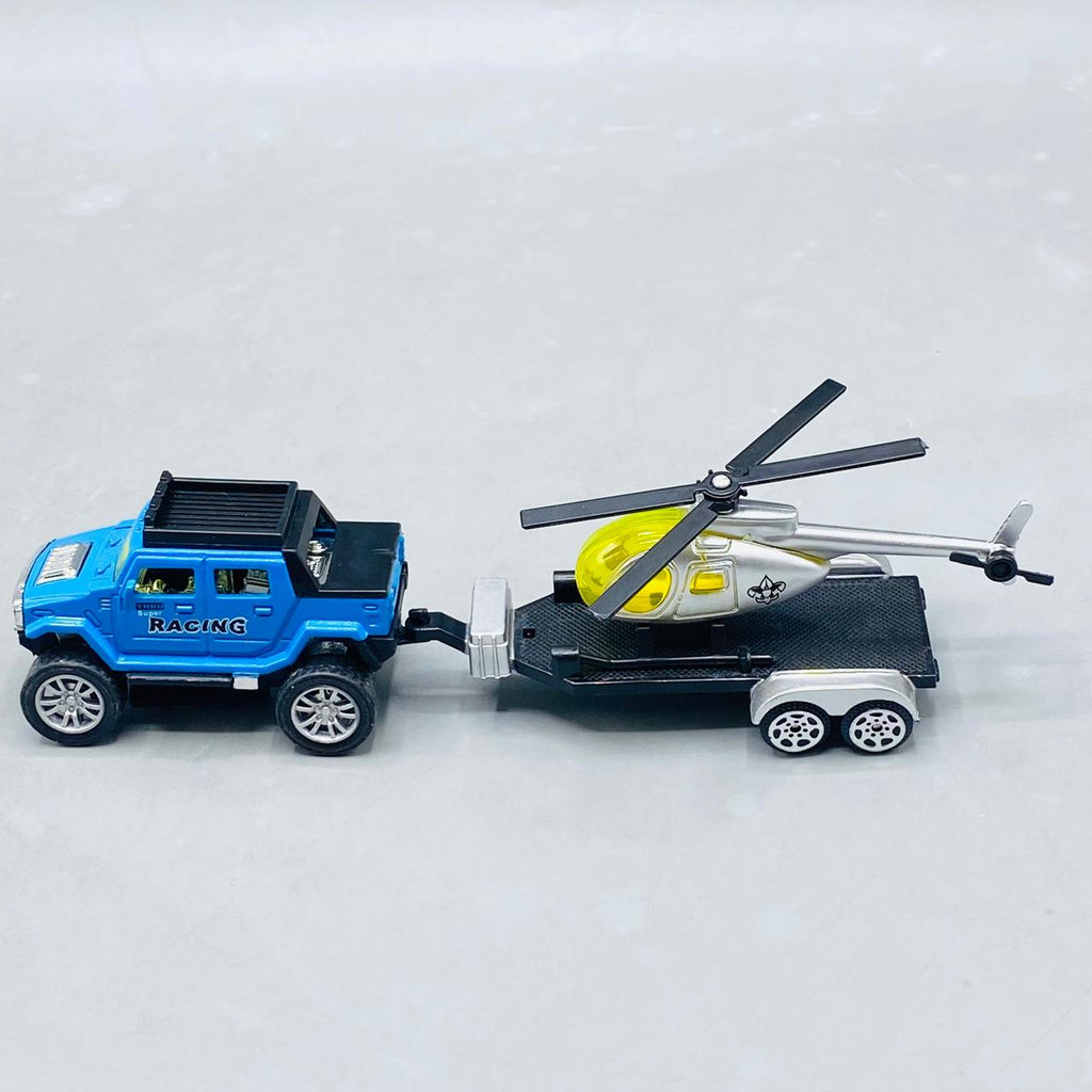 Die-Cast 4x4 Truck & Trailer Set