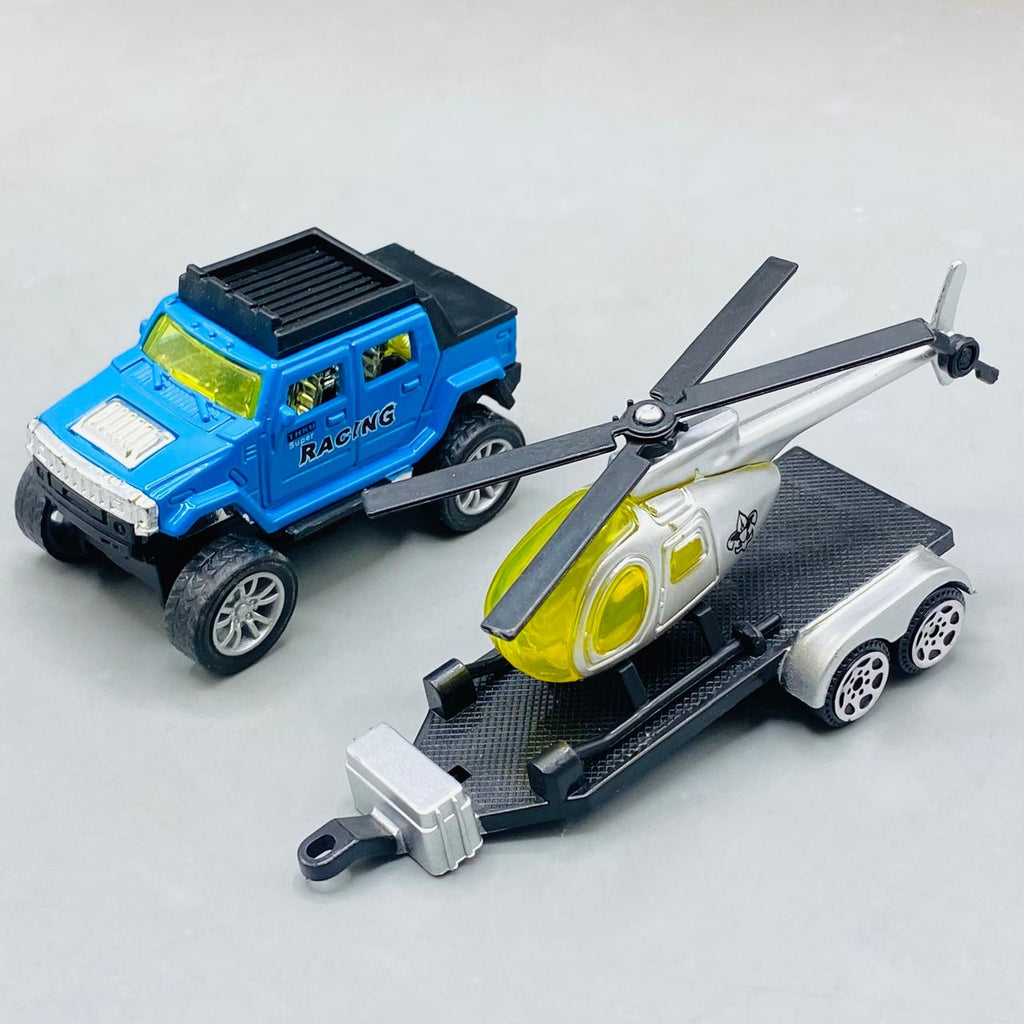 Die-Cast 4x4 Truck & Trailer Set