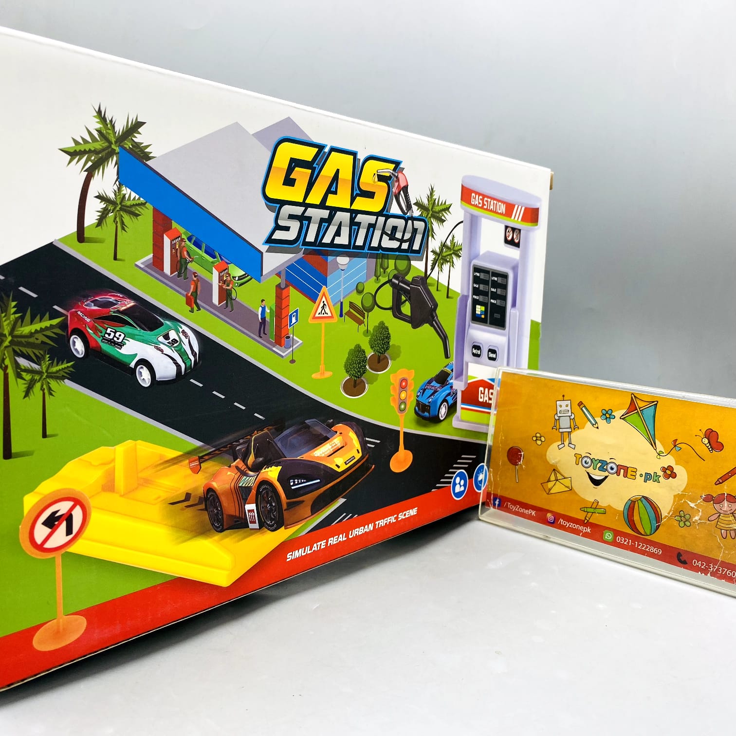 Manual Gas Station Play Mat Track