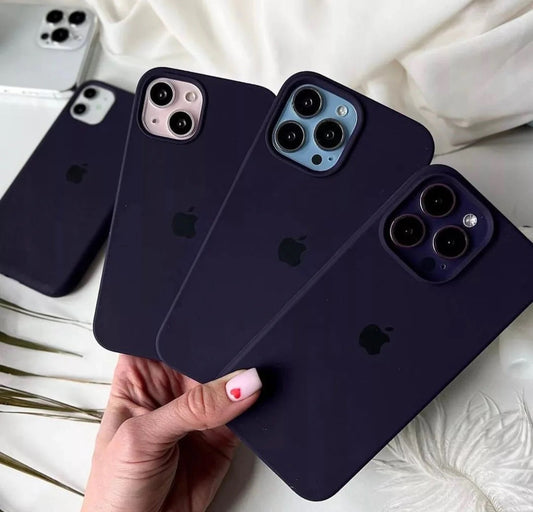 (Deep Purple) iPhone Premium Quality Silicone Case with micro fiber padding inside super soft silky touch