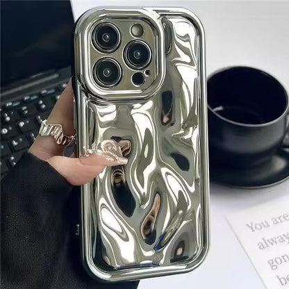 🪐Silver Glossy Meteorite Laser Case