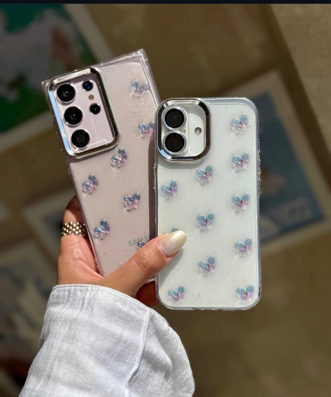 New 🦋 Butter Fly Glitter Shimmer Case
