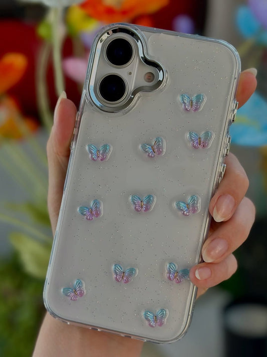 New 🦋 Butter Fly Glitter Shimmer Case