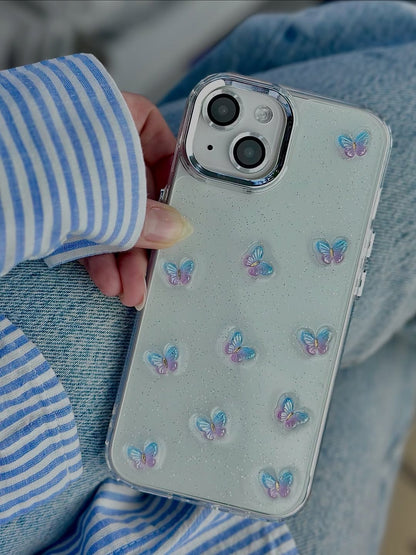 New 🦋 Butter Fly Glitter Shimmer Case